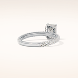 1.33 CT Radiant Shaped Hidden Halo & Pave Moissanite Engagement Ring