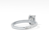 Radiant Hidden Halo & Pave Lab Grown Diamond Engagement Ring