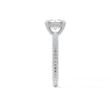 Radiant Hidden Halo & Pave Lab Grown Diamond Engagement Ring