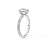 Radiant Hidden Halo & Pave Lab Grown Diamond Engagement Ring