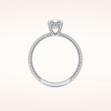 1.33 CT Radiant Shaped Hidden Halo & Pave Moissanite Engagement Ring