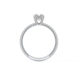 Radiant Hidden Halo & Pave Lab Grown Diamond Engagement Ring
