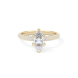Marquise Hidden Halo & Pave Lab Grown Diamond Engagement Ring
