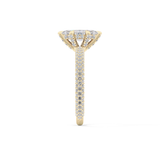 Marquise Hidden Halo & Pave Lab Grown Diamond Engagement Ring