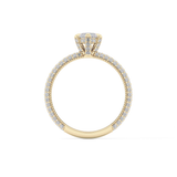 Marquise Hidden Halo & Pave Lab Grown Diamond Engagement Ring