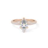 Marquise Hidden Halo & Pave Lab Grown Diamond Engagement Ring