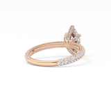 Marquise Hidden Halo & Pave Lab Grown Diamond Engagement Ring
