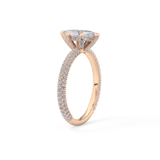 Marquise Hidden Halo & Pave Lab Grown Diamond Engagement Ring