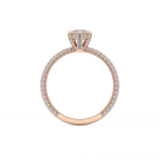 Marquise Hidden Halo & Pave Lab Grown Diamond Engagement Ring