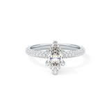 Marquise Hidden Halo & Pave Lab Grown Diamond Engagement Ring