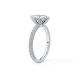 Marquise Hidden Halo & Pave Lab Grown Diamond Engagement Ring