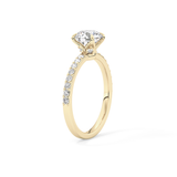 Round Pave Lab Grown Diamond Engagement Ring