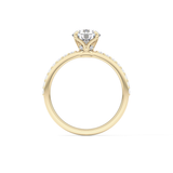 Round Pave Lab Grown Diamond Engagement Ring