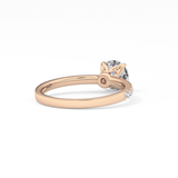 Round Pave Lab Grown Diamond Engagement Ring