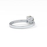 Round Pave Lab Grown Diamond Engagement Ring