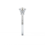 Round Pave Lab Grown Diamond Engagement Ring