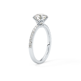 Round Pave Lab Grown Diamond Engagement Ring