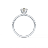 Round Pave Lab Grown Diamond Engagement Ring