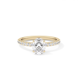 Oval Pave Lab Grown Diamond Engagement Ring