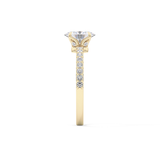 Oval Pave Lab Grown Diamond Engagement Ring