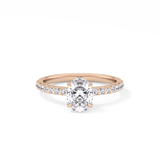 Oval Pave Lab Grown Diamond Engagement Ring