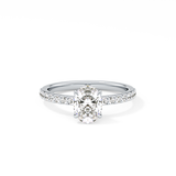 Oval Pave Lab Grown Diamond Engagement Ring