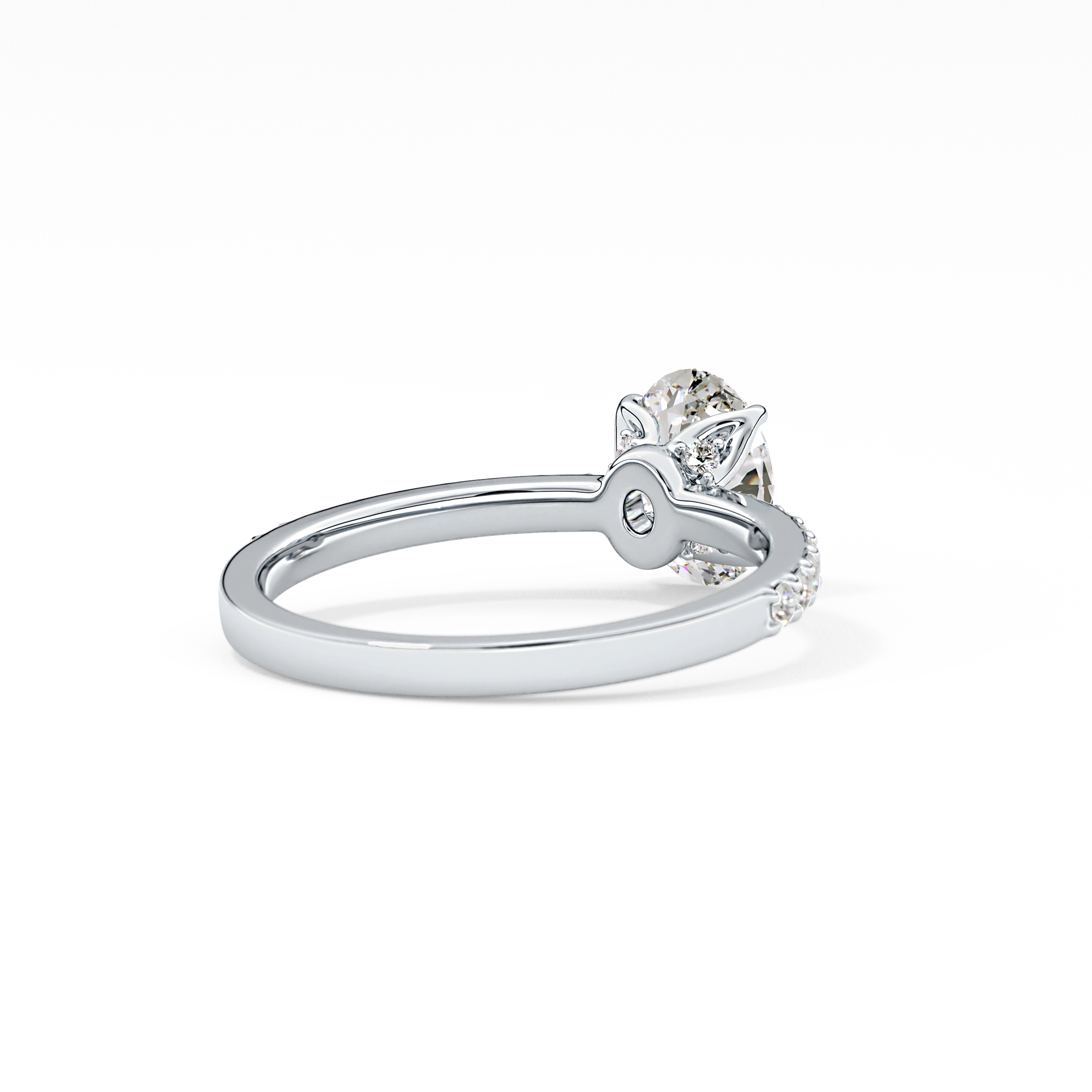 Oval Pave Lab Grown Diamond Engagement Ring