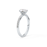 Oval Pave Lab Grown Diamond Engagement Ring