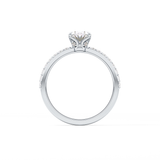 Oval Pave Lab Grown Diamond Engagement Ring