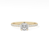 Cushion Pave Lab Grown Diamond Engagement Ring