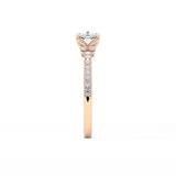 Cushion Pave Lab Grown Diamond Engagement Ring