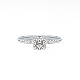 Cushion Pave Lab Grown Diamond Engagement Ring