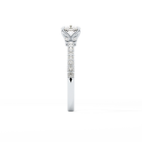 Cushion Pave Lab Grown Diamond Engagement Ring