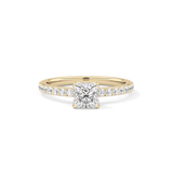 Princess Hidden Halo & Pave Lab Grown Diamond Engagement Ring