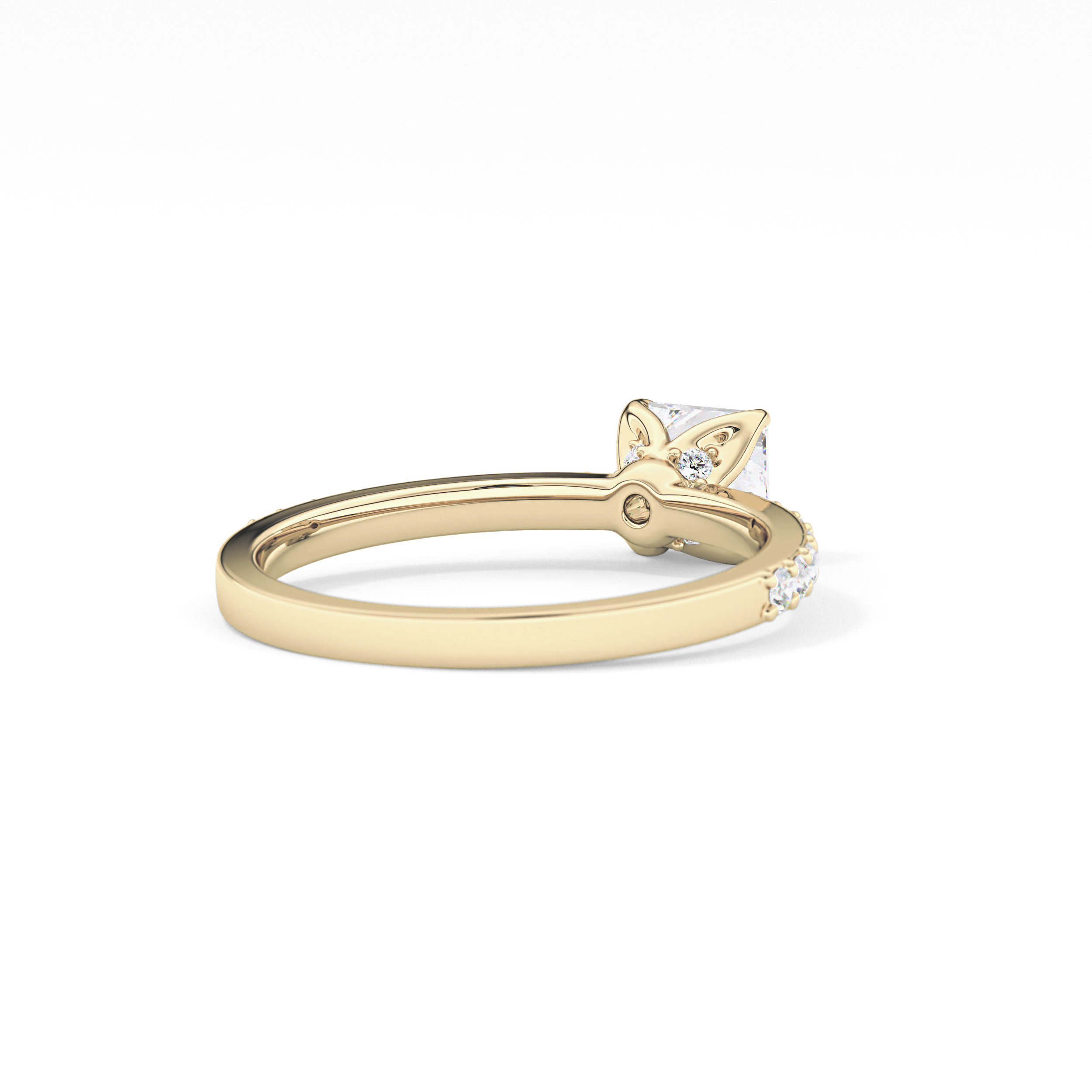 Princess Hidden Halo & Pave Lab Grown Diamond Engagement Ring