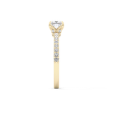 Princess Hidden Halo & Pave Lab Grown Diamond Engagement Ring