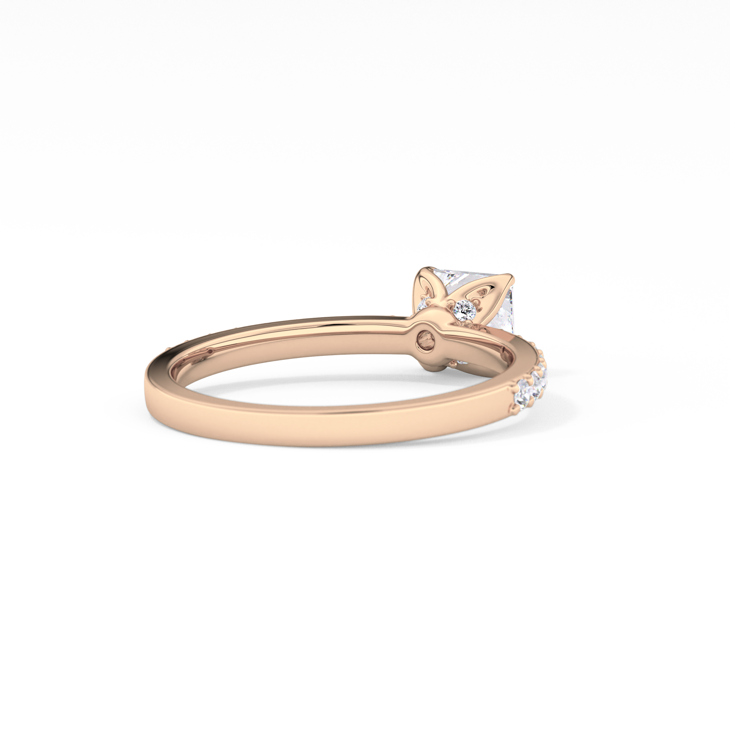Princess Hidden Halo & Pave Lab Grown Diamond Engagement Ring