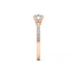 Princess Hidden Halo & Pave Lab Grown Diamond Engagement Ring