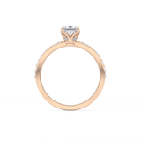 Princess Hidden Halo & Pave Lab Grown Diamond Engagement Ring