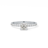 Princess Hidden Halo & Pave Lab Grown Diamond Engagement Ring