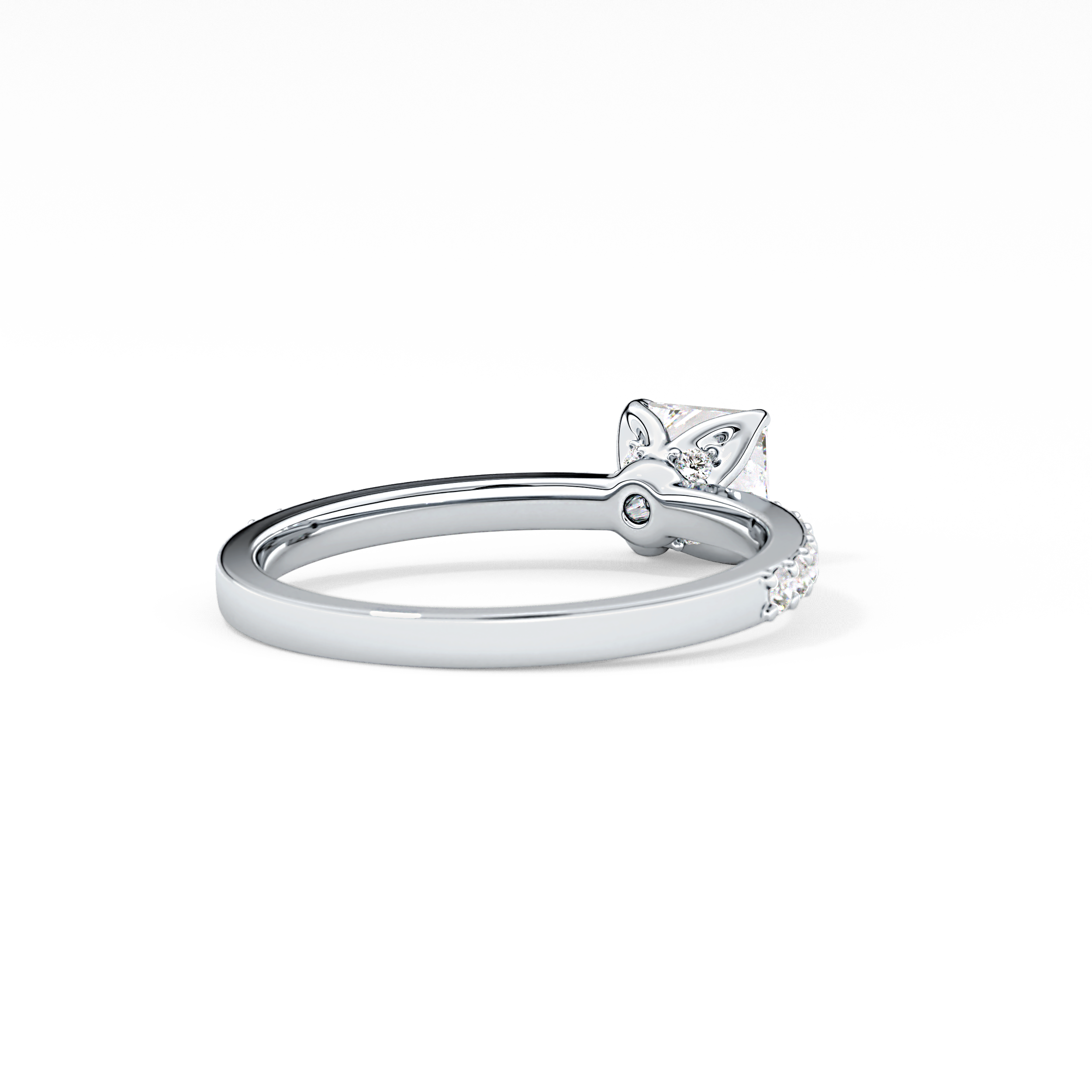 Princess Hidden Halo & Pave Lab Grown Diamond Engagement Ring