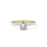 Emerald Pave Lab Grown Diamond Engagement Ring