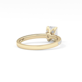 Emerald Pave Lab Grown Diamond Engagement Ring
