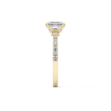 Emerald Pave Lab Grown Diamond Engagement Ring