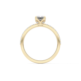 Emerald Pave Lab Grown Diamond Engagement Ring