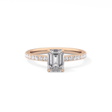 Emerald Pave Lab Grown Diamond Engagement Ring