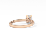 Emerald Pave Lab Grown Diamond Engagement Ring