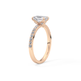 Emerald Pave Lab Grown Diamond Engagement Ring