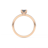 Emerald Pave Lab Grown Diamond Engagement Ring