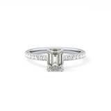 Emerald Pave Lab Grown Diamond Engagement Ring